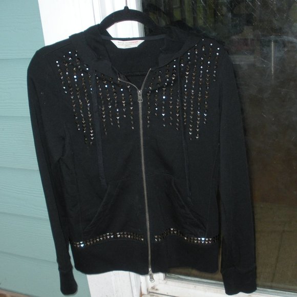 Vintage SET: Boston Proper Black w/studs Hooded Jacket & Pants  SZ: S - Picture 12 of 12